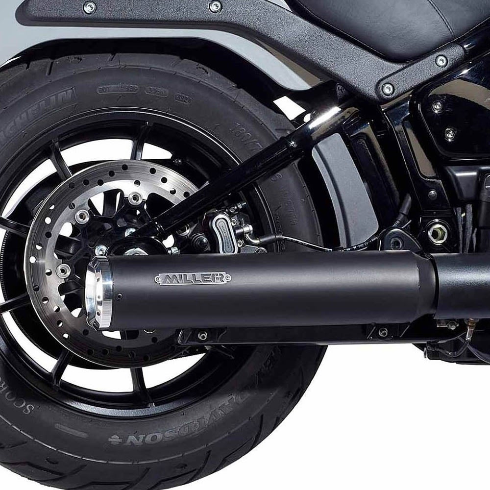 2025以降 FXBB ユーロ5対応 スリップオンマフラー スタンダードエンド ブラック/ポリッシュエンド MILLER EXHAUST