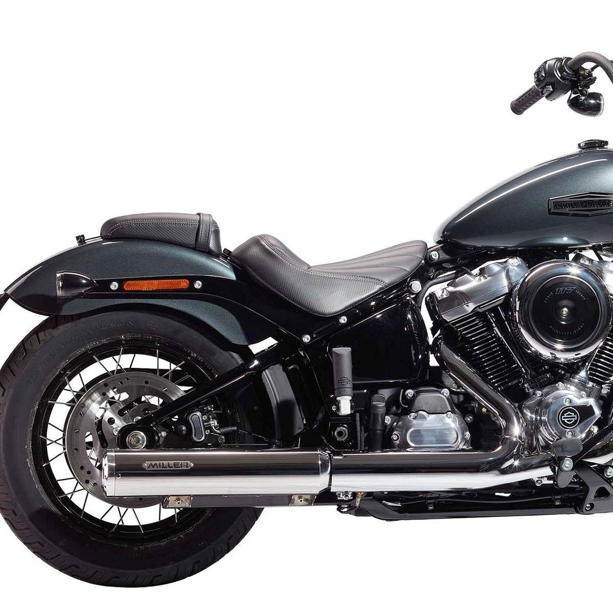 2025以降 FXBB ユーロ5対応 スリップオンマフラー スタンダードエンド ポリッシュ/ポリッシュエンド MILLER EXHAUST 2