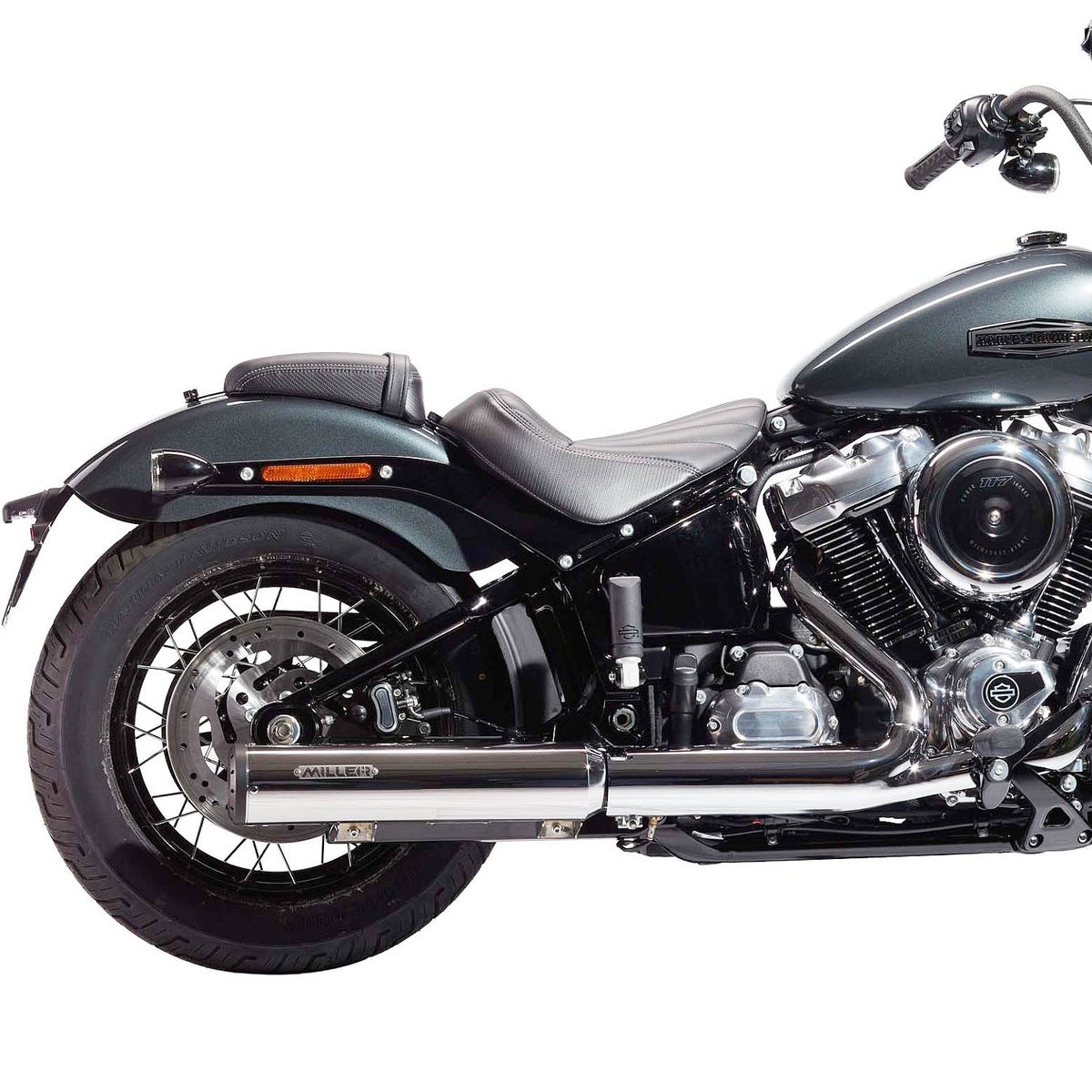 2025以降 FXBB ユーロ5対応 スリップオンマフラー スタンダードエンド ポリッシュ/ブラックエンド MILLER EXHAUST 2