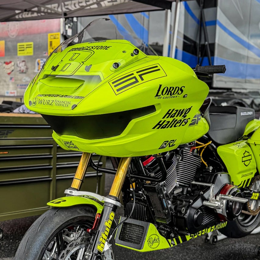 BRL ベント付 レースバブル ウィンドシールド 4インチ (クリア)