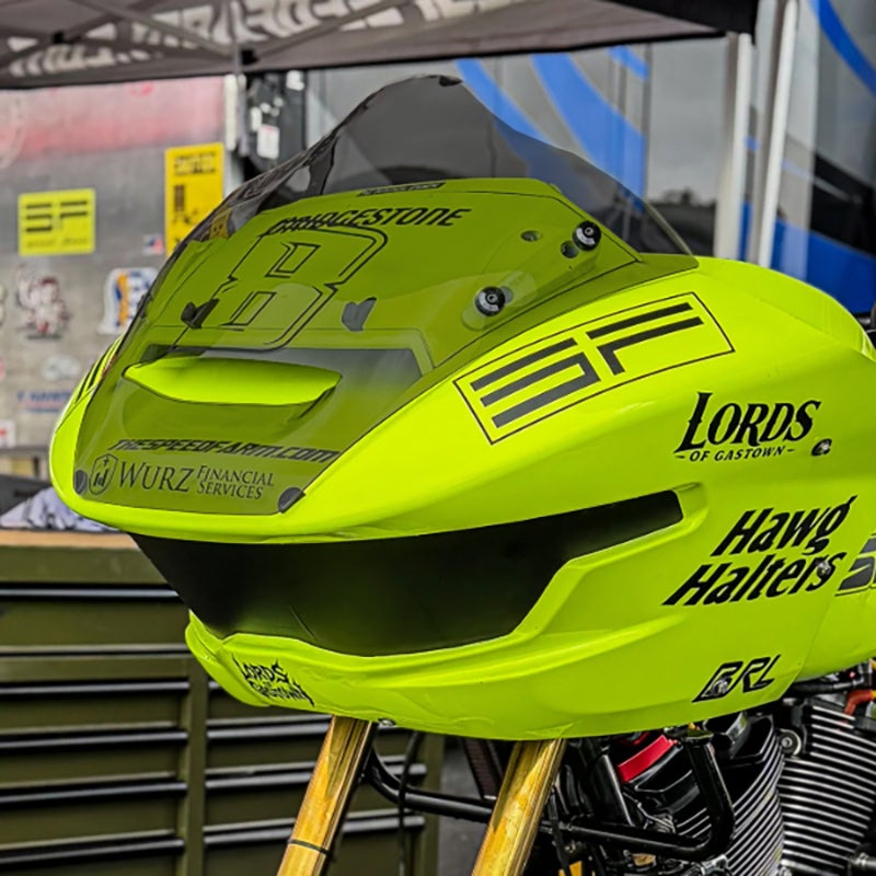 BRL ベント付 レースバブル ウィンドシールド 3インチ (ブラックスモーク)