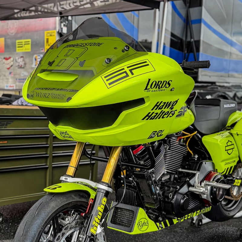 BRL ベント付 レースバブル ウィンドシールド 4インチ (ブラックスモーク)