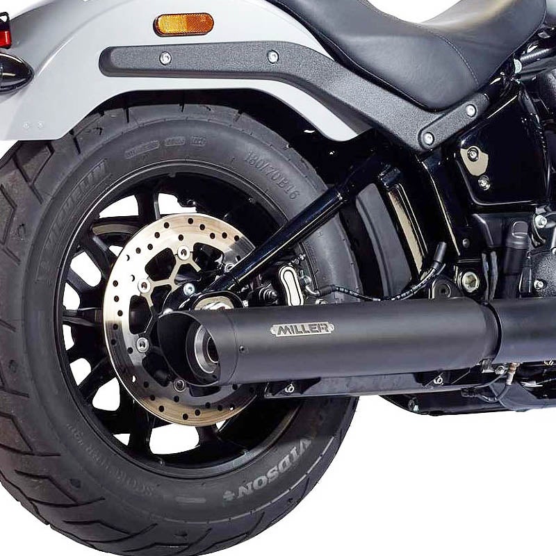 2025以降 FXBB ユーロ5対応 スリップオンマフラー スラッシュカット ブラック/ブラックエンド MILLER EXHAUST