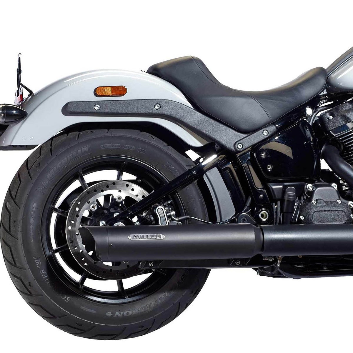 2025以降 FXBB ユーロ5対応 スリップオンマフラー スラッシュカット ブラック/ブラックエンド MILLER EXHAUST 2