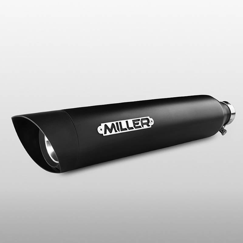 2025以降 FXBB ユーロ5対応 スリップオンマフラー スラッシュカット ブラック/ブラックエンド MILLER EXHAUST 4