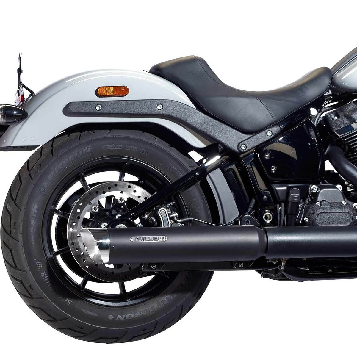 2025以降 FXBB ユーロ5対応 スリップオンマフラー スラッシュカット ブラック/ポリッシュエンド MILLER EXHAUST 2
