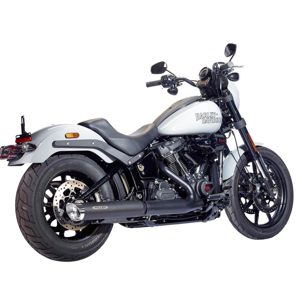 2025以降 FXBB ユーロ5対応 スリップオンマフラー スラッシュカット ブラック/ポリッシュエンド MILLER EXHAUST 3