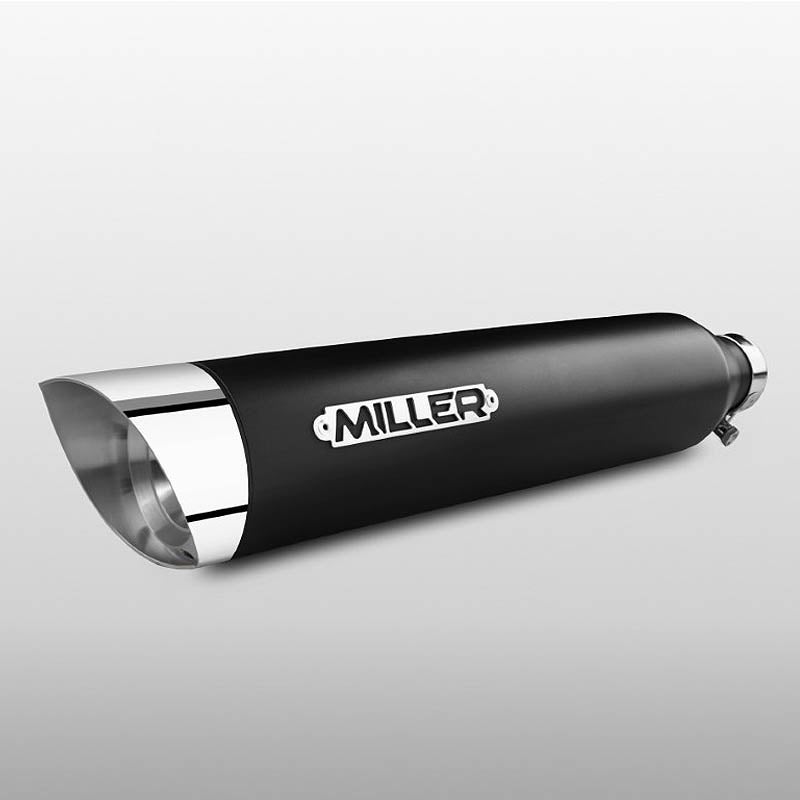 2025以降 FXBB ユーロ5対応 スリップオンマフラー スラッシュカット ブラック/ポリッシュエンド MILLER EXHAUST 4