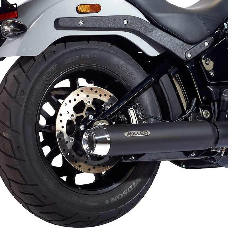 2025以降 FXBB ユーロ5対応 スリップオンマフラー テーパーエンド ブラック/ポリッシュエンド MILLER EXHAUST