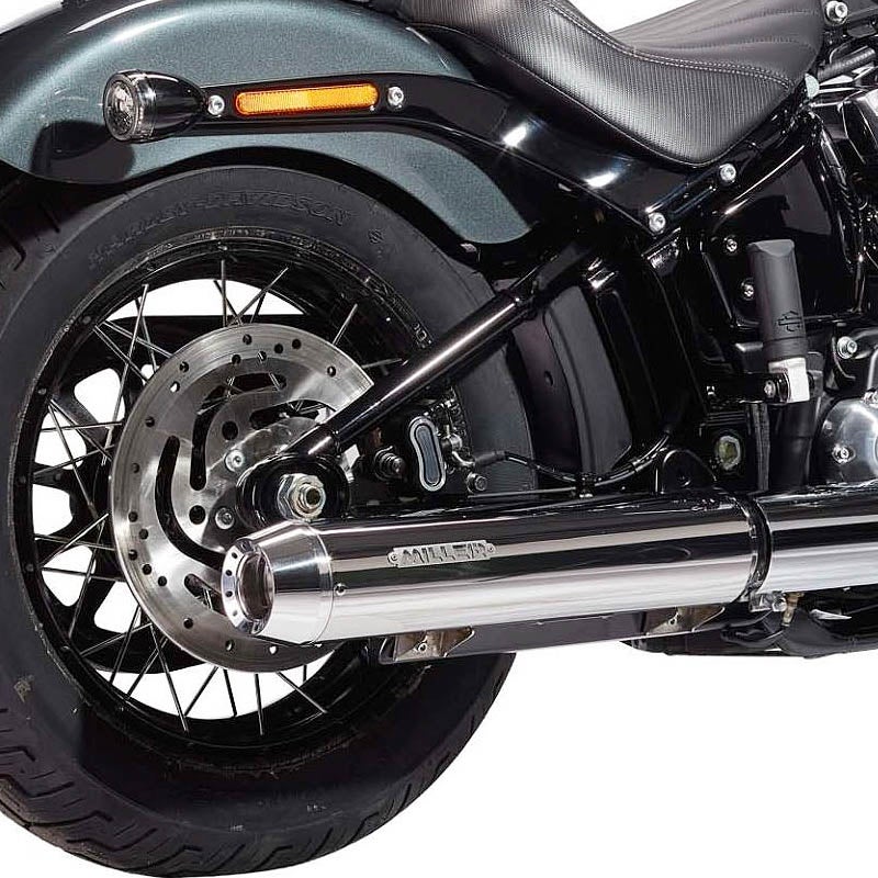 2025以降 FXBB ユーロ5対応 スリップオンマフラー テーパーエンド ポリッシュ/ポリッシュエンド MILLER EXHAUST