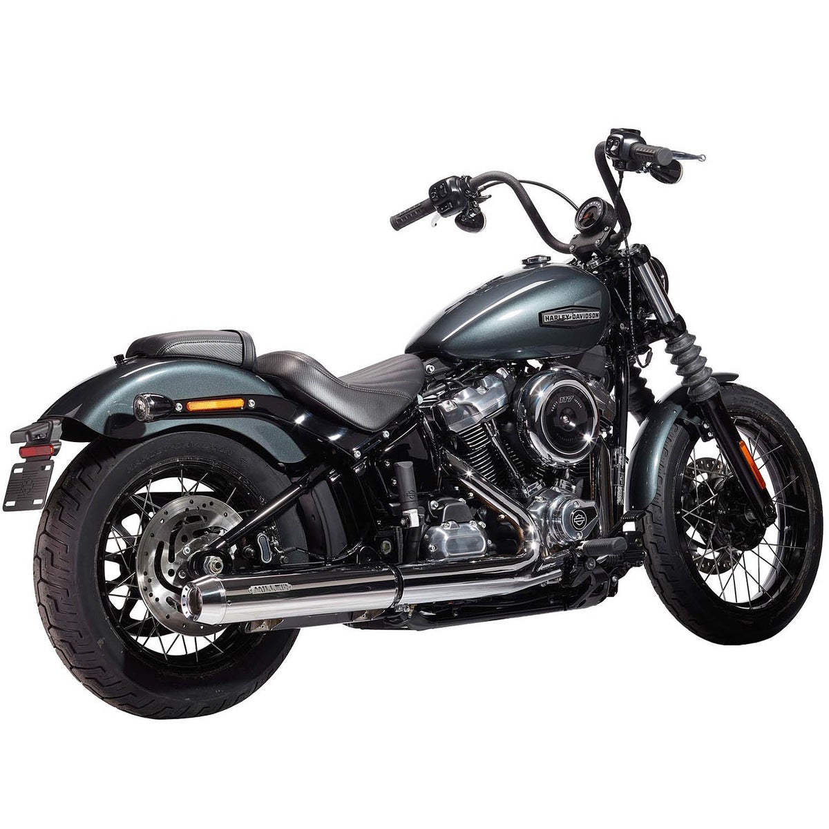 2025以降 FXBB ユーロ5対応 スリップオンマフラー テーパーエンド ポリッシュ/ポリッシュエンド MILLER EXHAUST 2