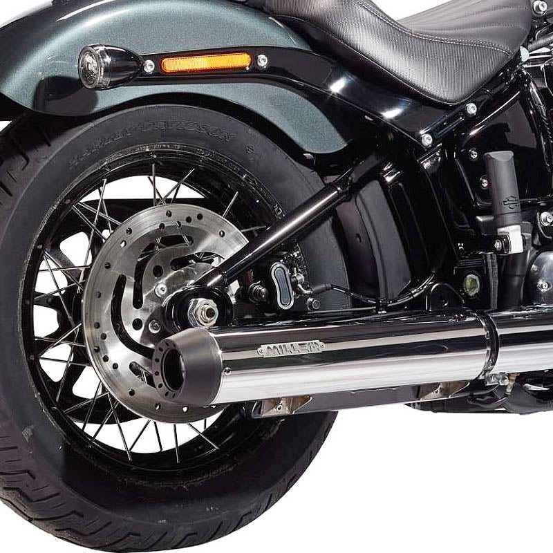 2025以降 FXBB ユーロ5対応 スリップオンマフラー テーパーエンド ポリッシュ/ブラックエンド MILLER EXHAUST