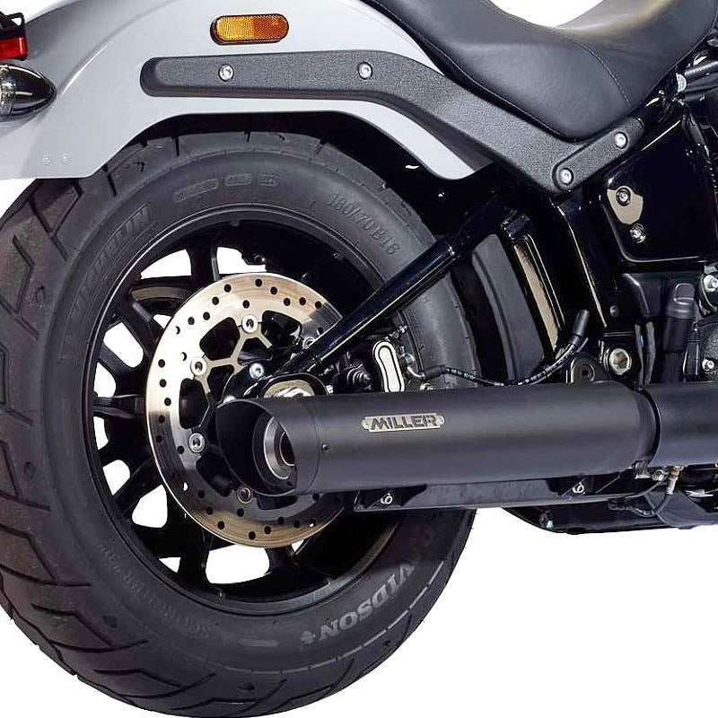 2025以降 FXLRS ユーロ5+対応 スリップオンマフラー スラッシュカット ブラック/ブラックエンド MILLER EXHAUST