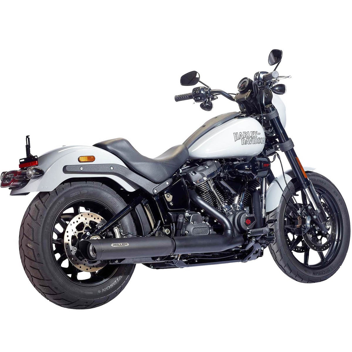 2025以降 FXLRS ユーロ5+対応 スリップオンマフラー スラッシュカット ブラック/ブラックエンド MILLER EXHAUST 2