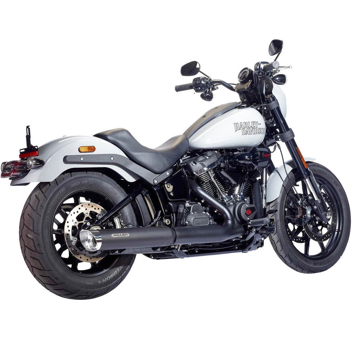 2025以降 FXLRS ユーロ5+対応 スリップオンマフラー スラッシュカット ブラック/ポリッシュエンド MILLER EXHAUST 2