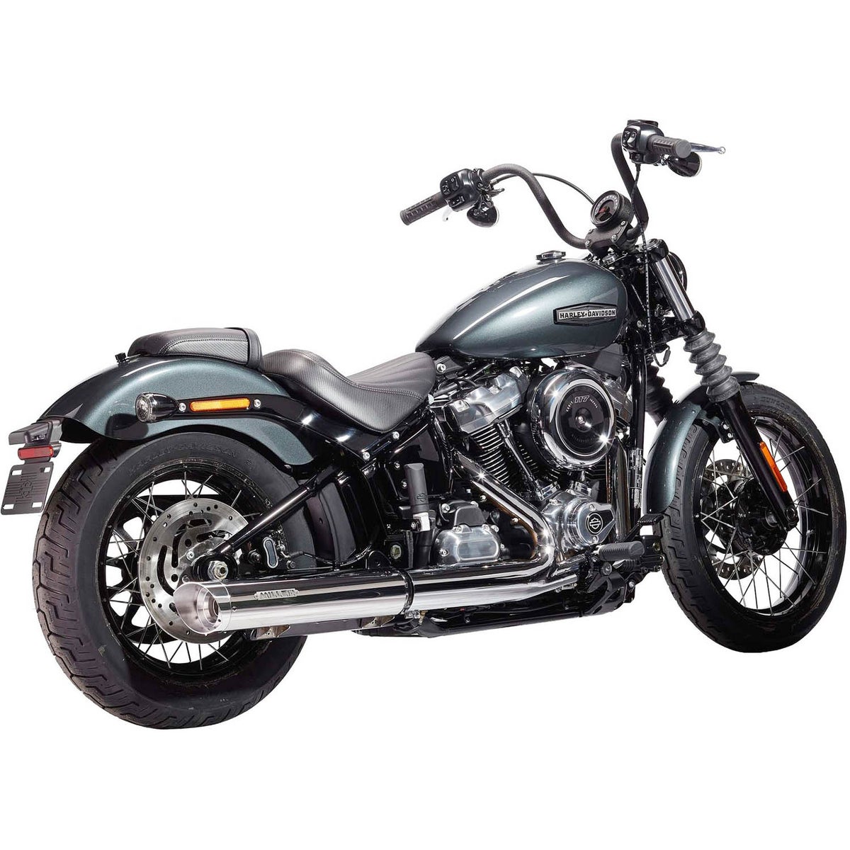 2025以降 FXLRS ユーロ5+対応 スリップオンマフラー スラッシュカット ポリッシュ/ポリッシュエンド MILLER EXHAUST 2