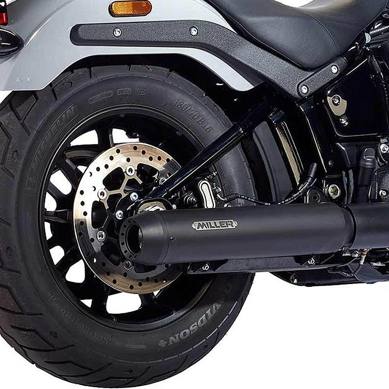 2025以降 FXLRS ユーロ5+対応 スリップオンマフラー テーパーエンド ブラック/ブラックエンド MILLER EXHAUST