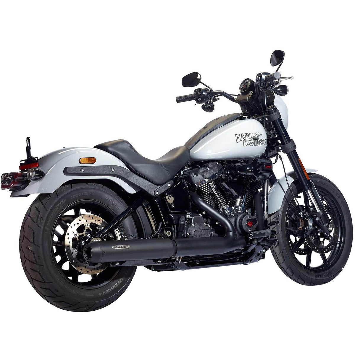 2025以降 FXLRS ユーロ5+対応 スリップオンマフラー テーパーエンド ブラック/ブラックエンド MILLER EXHAUST 2