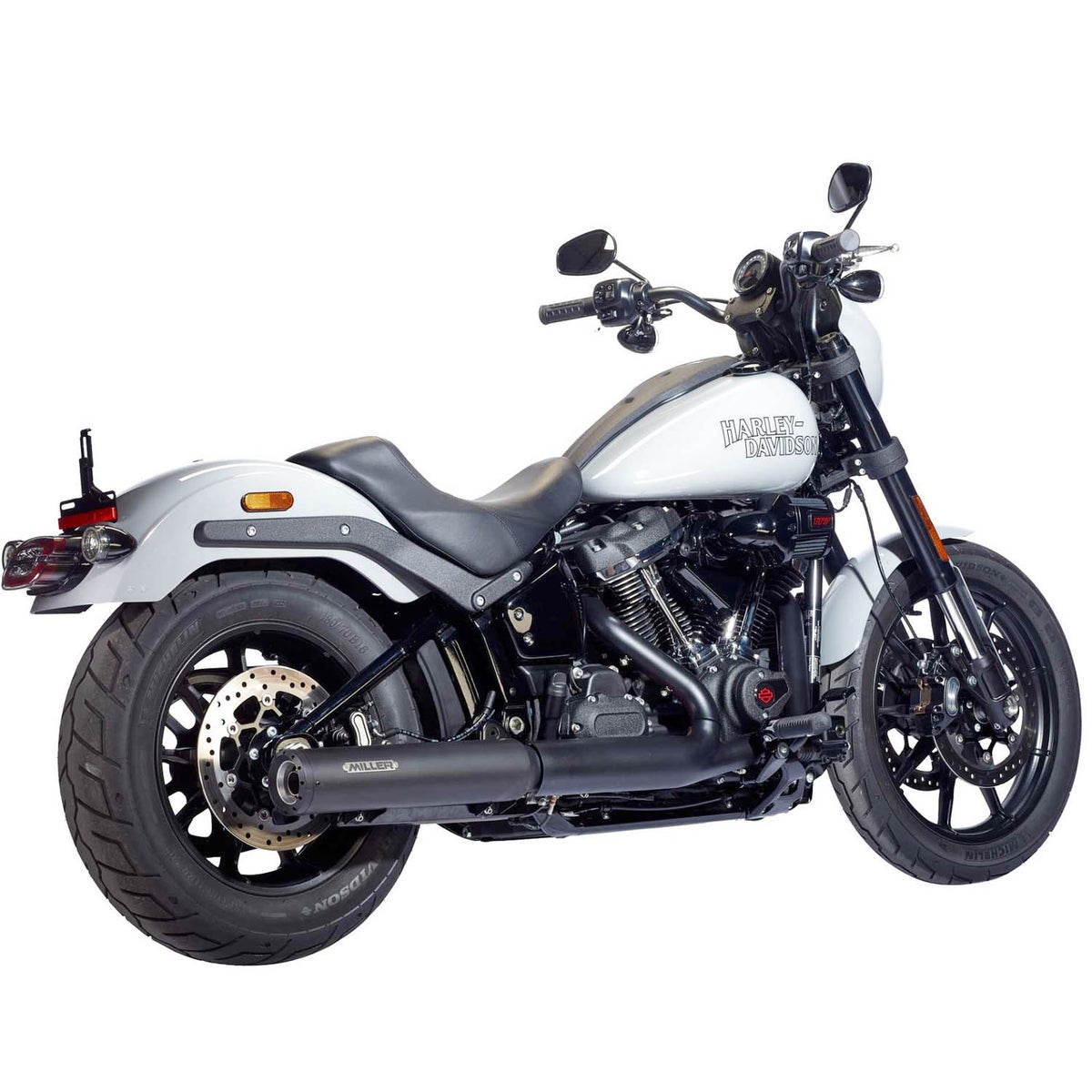 2025以降 FXLRST ユーロ5+対応 スリップオンマフラー スタンダードエンド ブラック/ブラックエンド MILLER EXHAUST 2