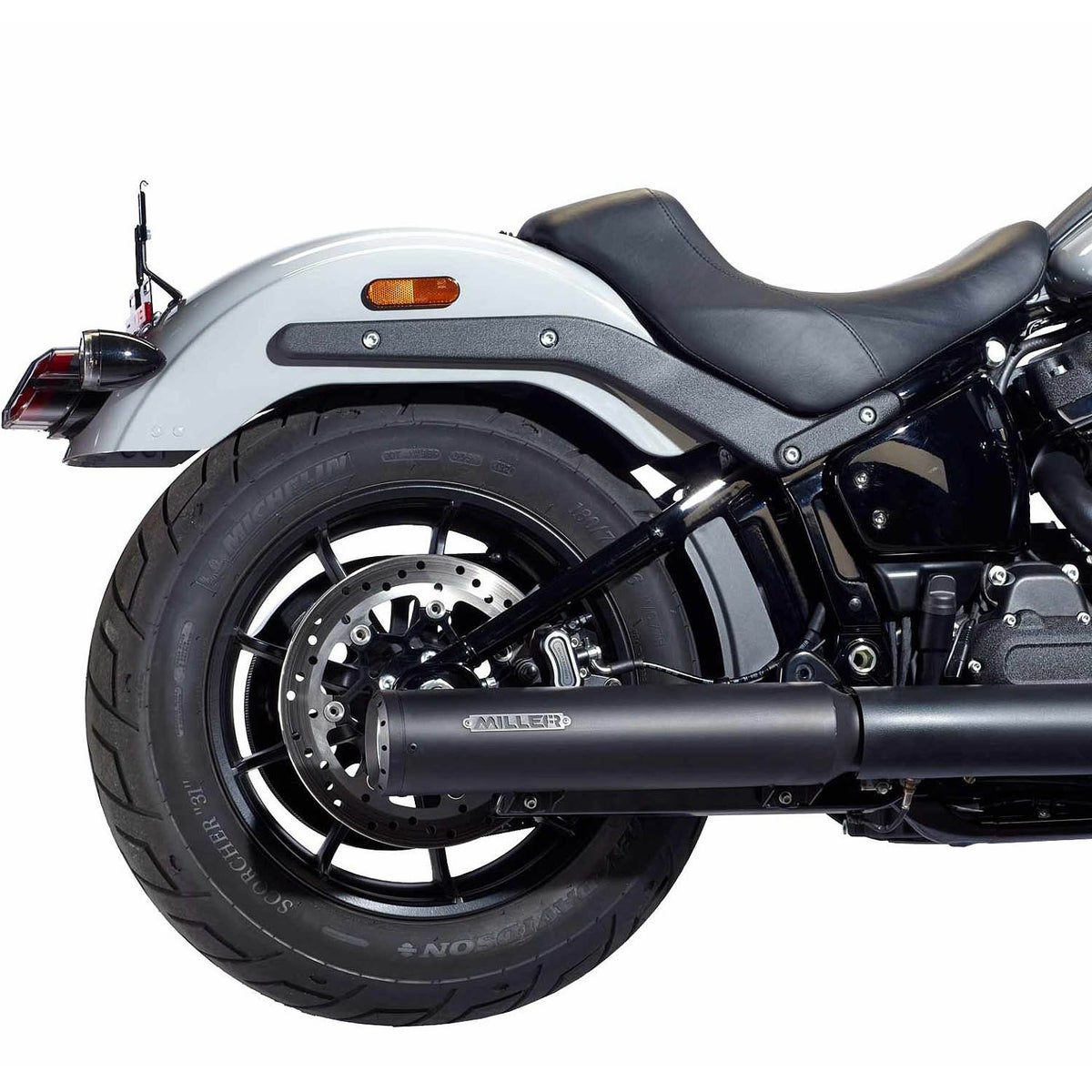 2025以降 FXLRST ユーロ5+対応 スリップオンマフラー スタンダードエンド ブラック/ブラックエンド MILLER EXHAUST 3