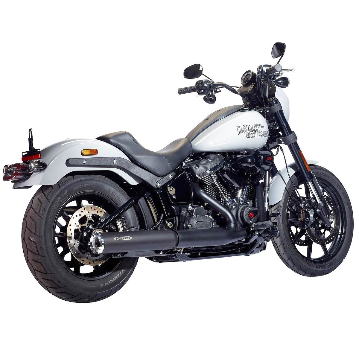 2025以降 FXLRST ユーロ5+対応 スリップオンマフラー スタンダードエンド ブラック/ポリッシュエンド MILLER EXHAUST 2