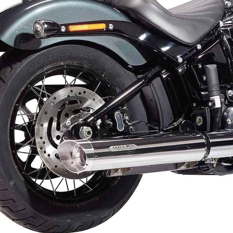 2025以降 FXLRST ユーロ5+対応 スリップオンマフラー スラッシュカット ポリッシュ/ポリッシュエンド MILLER EXHAUST