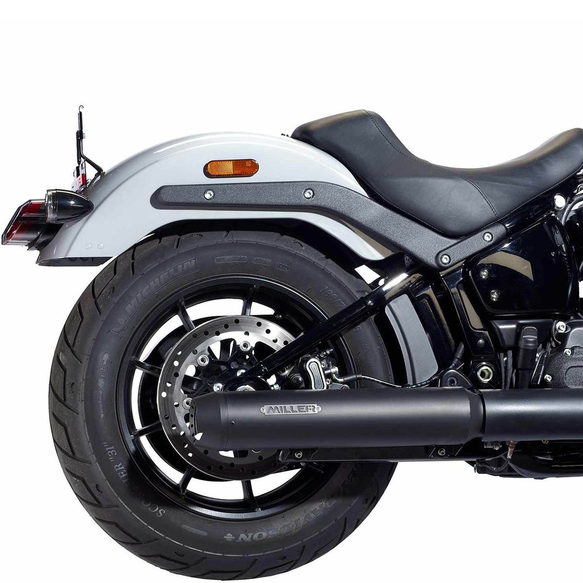2025以降 FXLRST ユーロ5+対応 スリップオンマフラー テーパーエンド ブラック/ブラックエンド MILLER EXHAUST 3