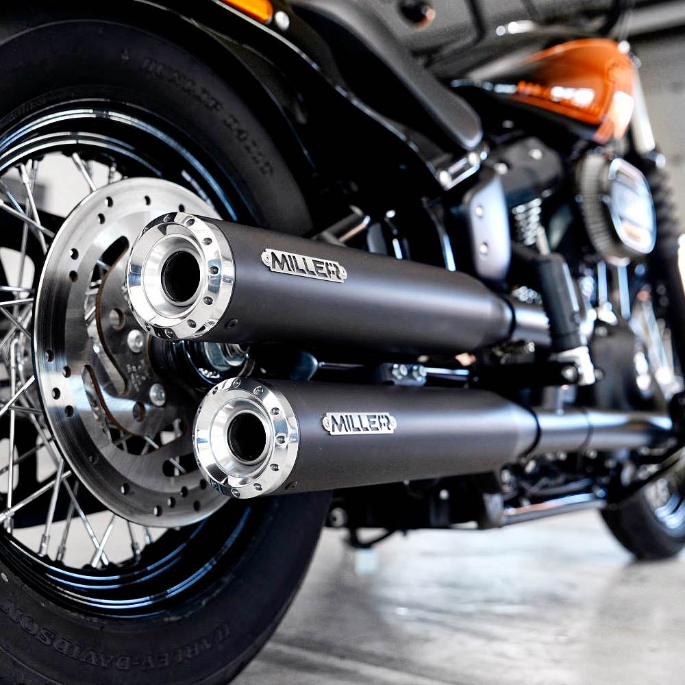2021～2024 FXBBS ユーロ5対応 スリップオンマフラー スタンダードエンド ブラック/ポリッシュエンド MILLER EXHAUST
