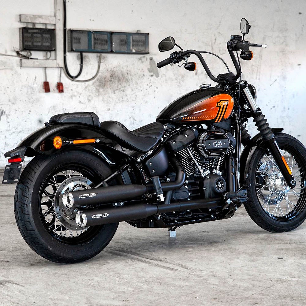 2021～2024 FXBBS ユーロ5対応 スリップオンマフラー スタンダードエンド ブラック/ポリッシュエンド MILLER EXHAUST 2
