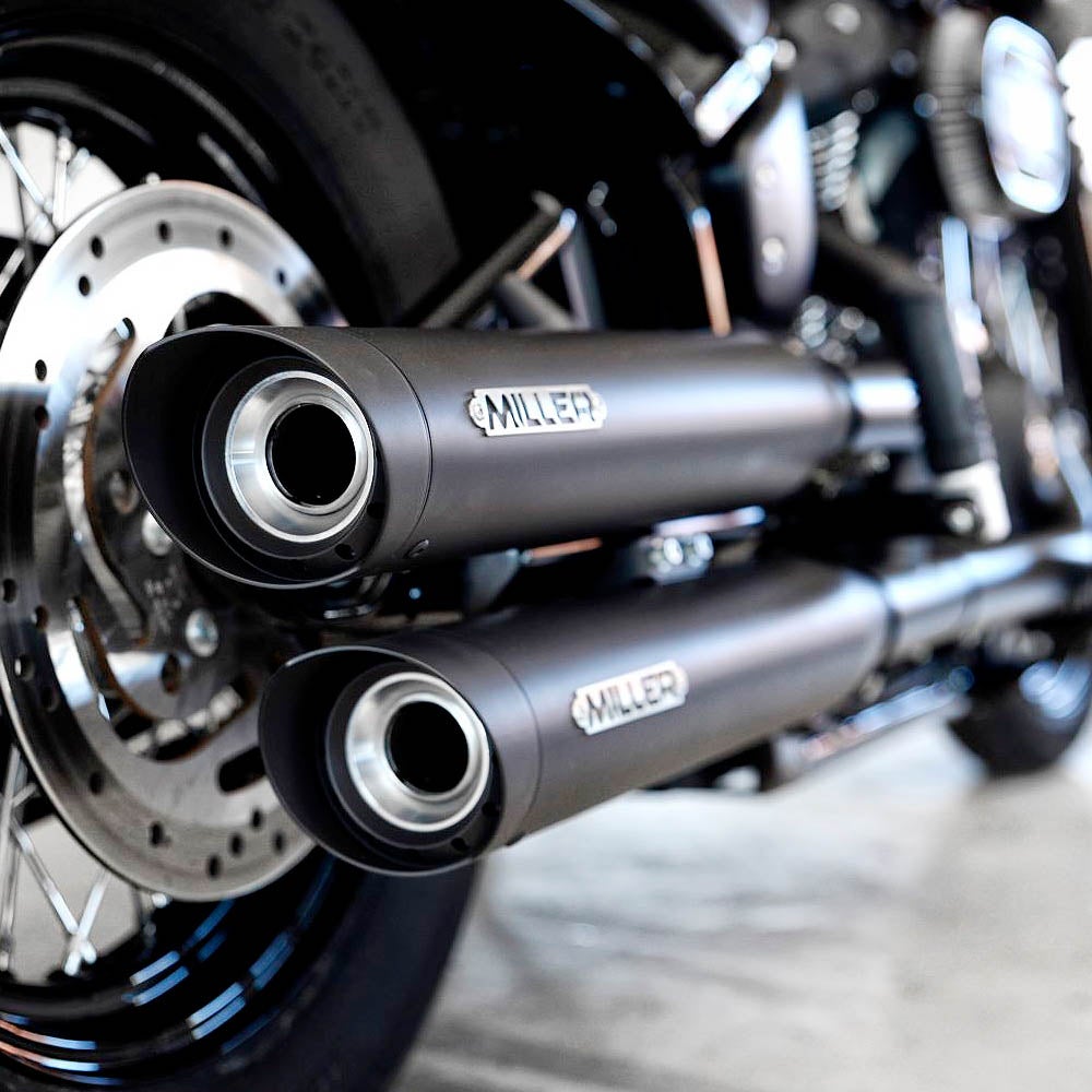 2021～2024 FXBBS ユーロ5対応 スリップオンマフラー スラッシュカット ブラック/ブラックエンド MILLER EXHAUST