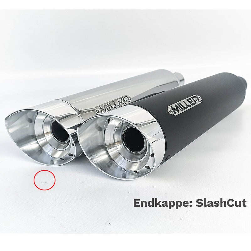 2021～2024 FXBBS ユーロ5対応 スリップオンマフラー スラッシュカット ポリッシュ/ポリッシュエンド MILLER EXHAUST