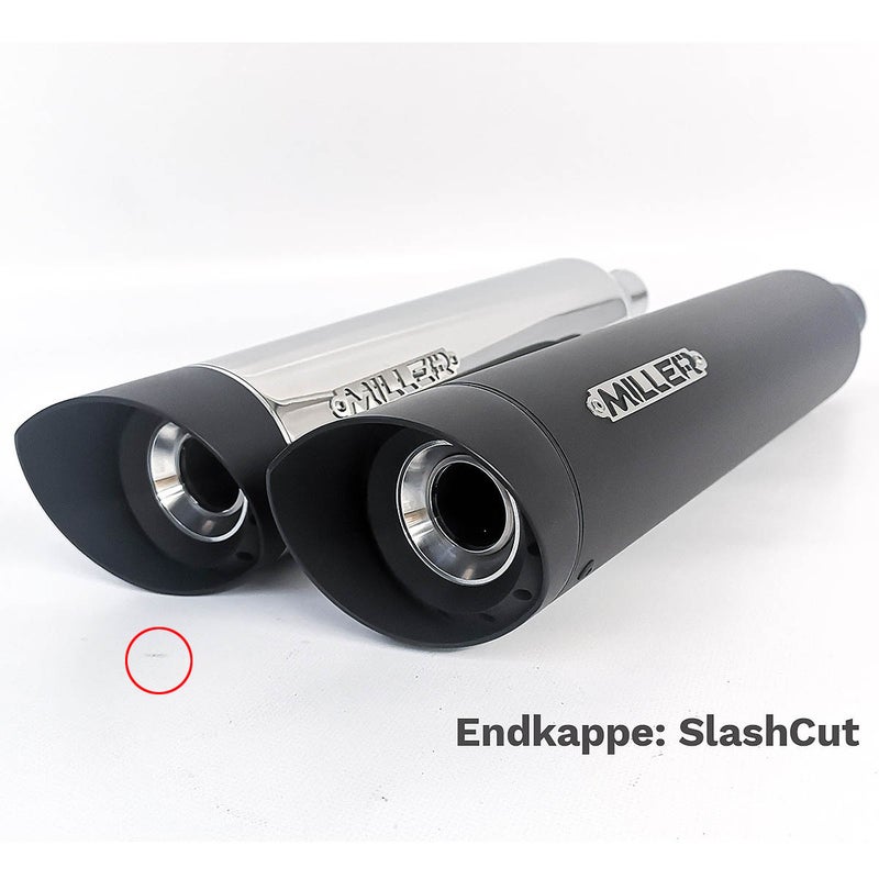 2021～2024 FXBBS ユーロ5対応 スリップオンマフラー スラッシュカット ポリッシュ/ブラックエンド MILLER EXHAUST