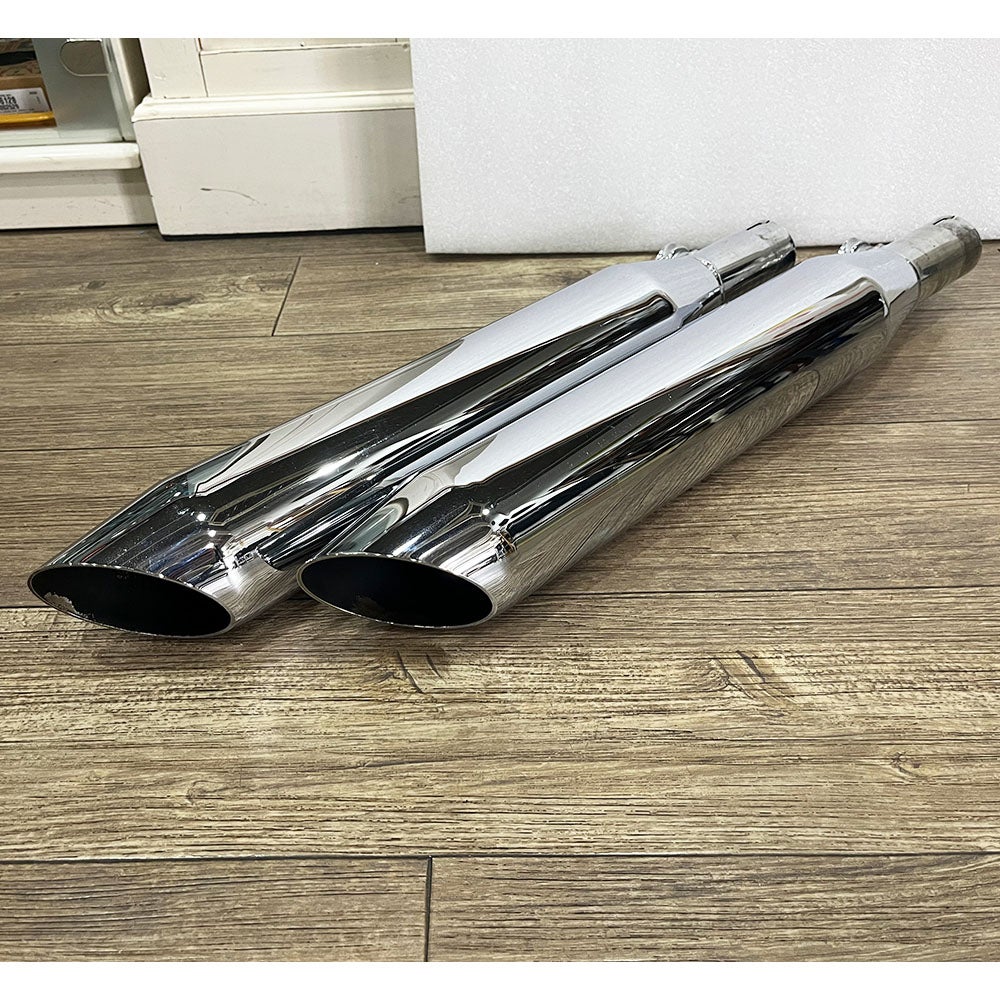 ハーレー スポーツスター 北米 マフラー 12mm パンチアウト スポーツスター用北米マフラー ロニーカット クローム 12mmパンチ
