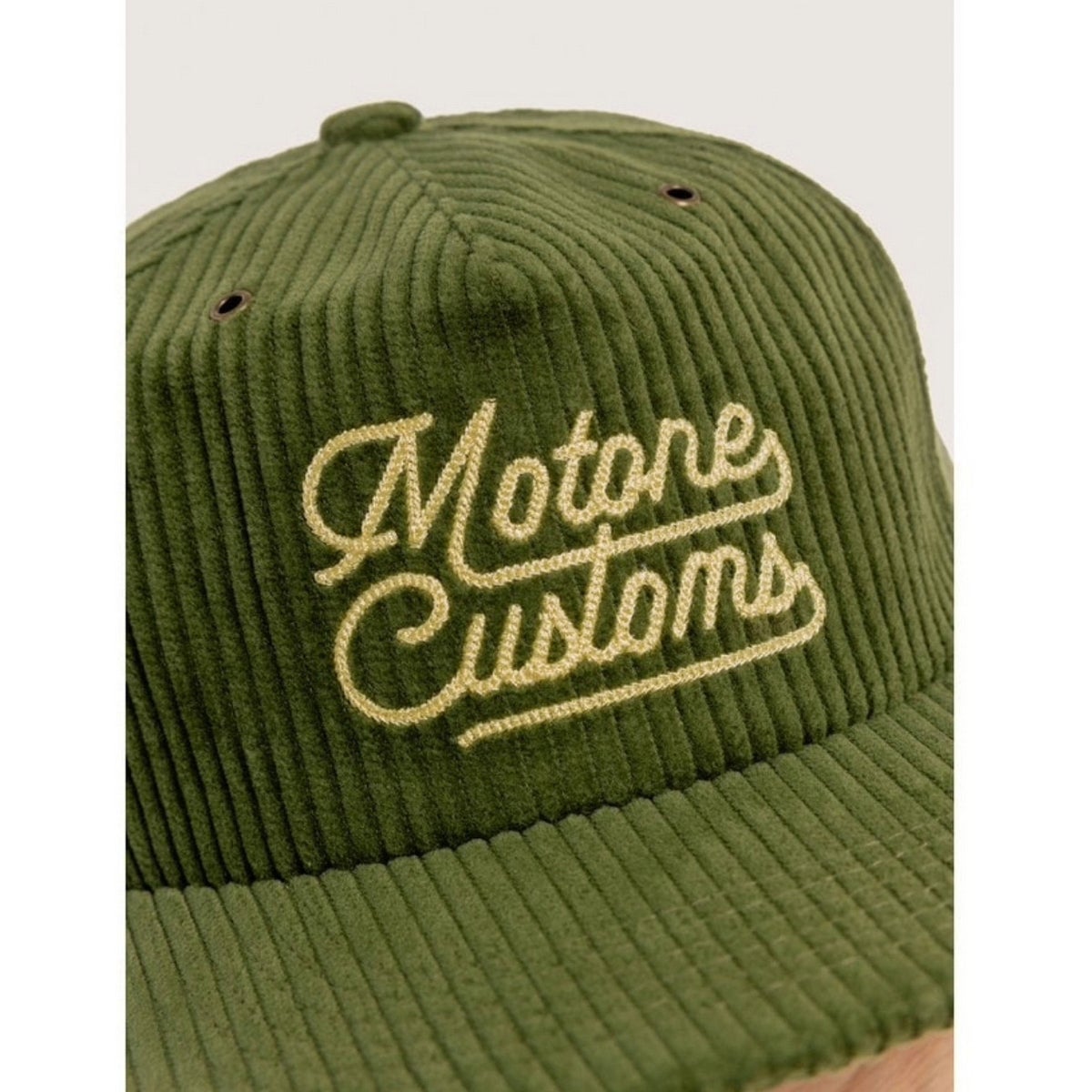 Motone(モートーン) コーデュロイ キャップ “Fastlane” オリーブ.2