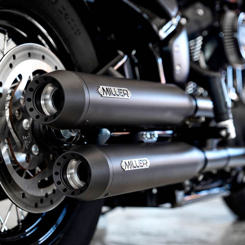 2021～2024 FXBBS ユーロ5対応 スリップオンマフラー テーパーエンド ブラック/ブラックエンド MILLER EXHAUST
