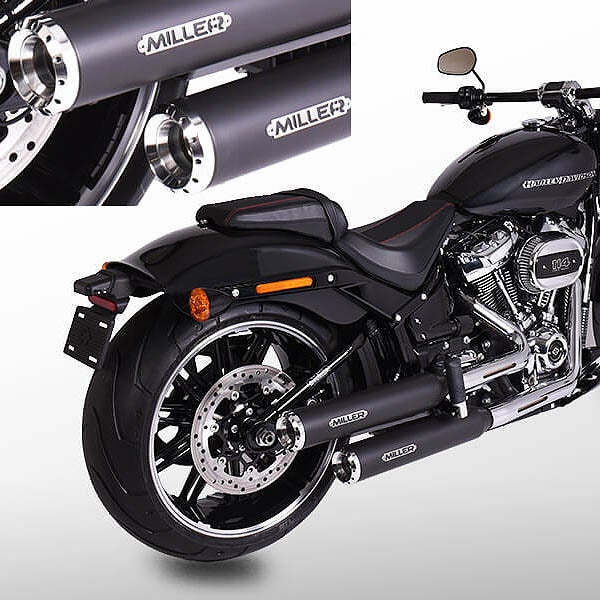 2021～2024 FXBRS ユーロ5対応 スリップオンマフラー スタンダードエンド ブラック/ポリッシュエンド MILLER EXHAUST