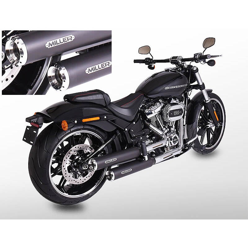 2021～2024 FXBRS ユーロ5対応 スリップオンマフラー スタンダードエンド ブラック/ポリッシュエンド MILLER EXHAUST 2