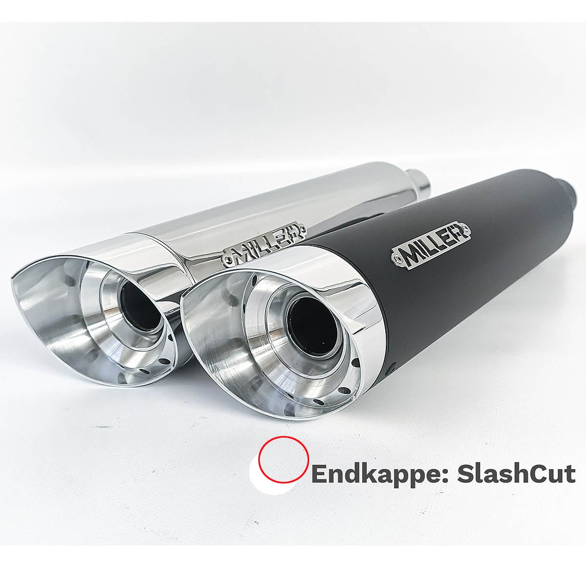 2021～2024 FXBRS ユーロ5対応 スリップオンマフラー スラッシュカット ブラック/ポリッシュエンド MILLER EXHAUST 3