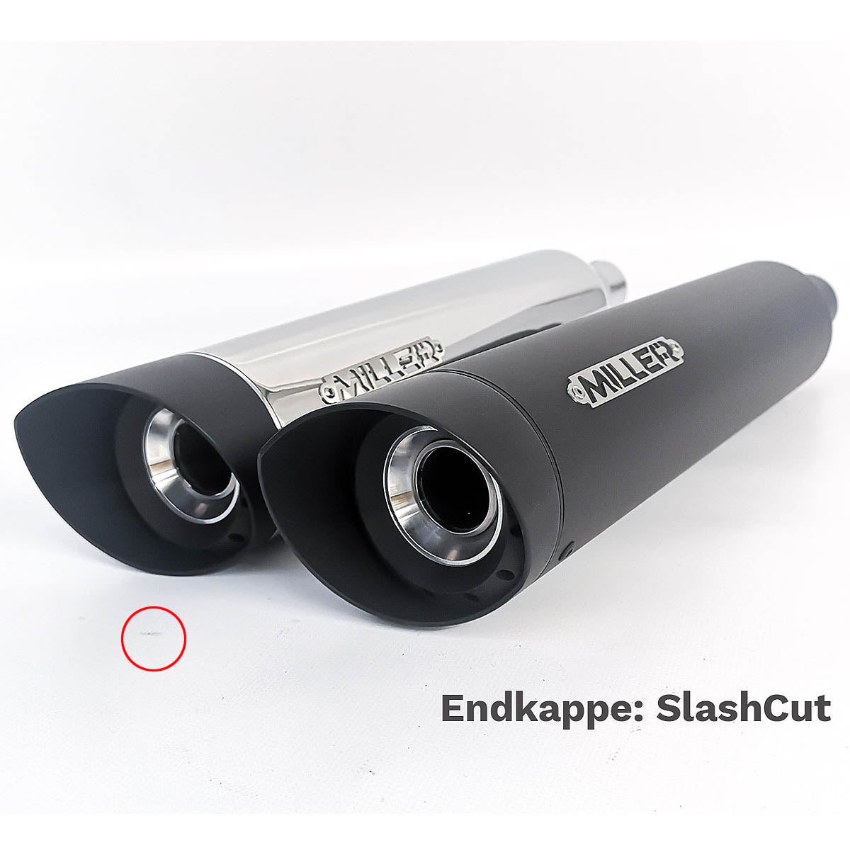 2021～2024 FXBRS ユーロ5対応 スリップオンマフラー スラッシュカット ポリッシュ/ブラックエンド MILLER EXHAUST