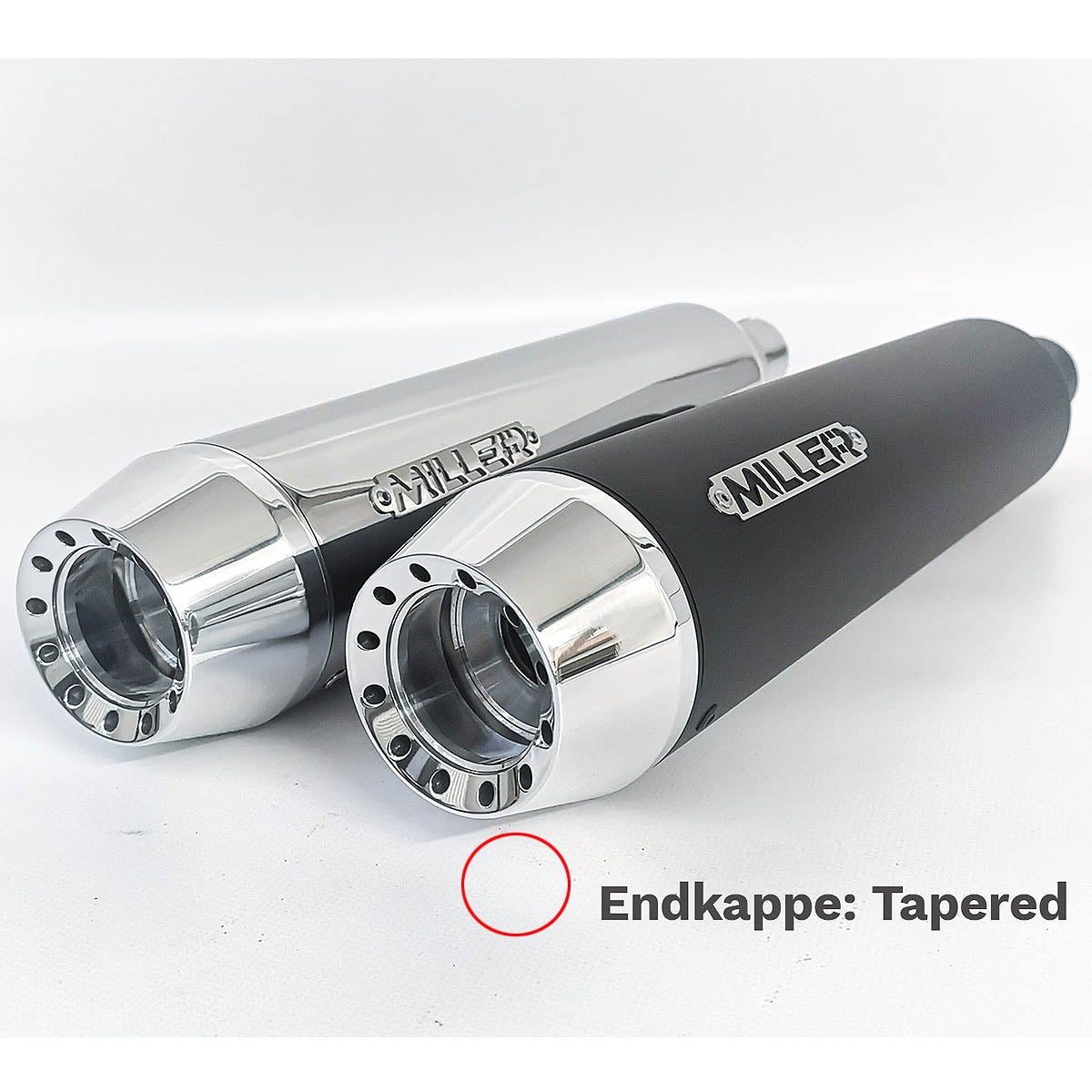 2021～2024 FXBRS ユーロ5対応 スリップオンマフラー テーパーエンド ブラック/ポリッシュエンド MILLER EXHAUST 3