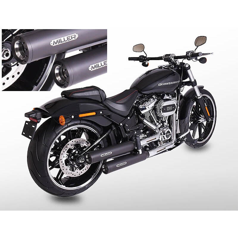 2018～2020 FXBR/S ユーロ4対応 スリップオンマフラー スタンダードエンド ブラック/ブラックエンド MILLER EXHAUST 2