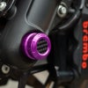 倒立フォーク用 フロントアクスルカバー (パープル)