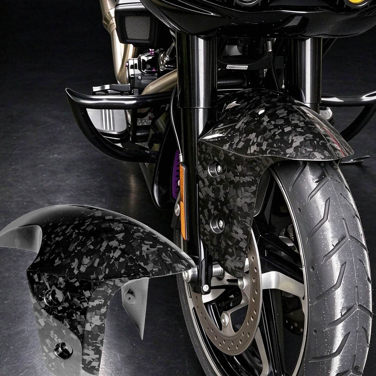 Sport Twill フォージド  カーボンファイバー ショート フロントフェンダー 2025以降 ツーリング 2