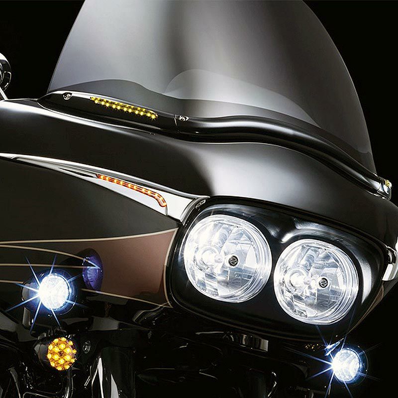 クリアキン　LED  ウインドシールドトリム　ロードグライド用 ブラック-01