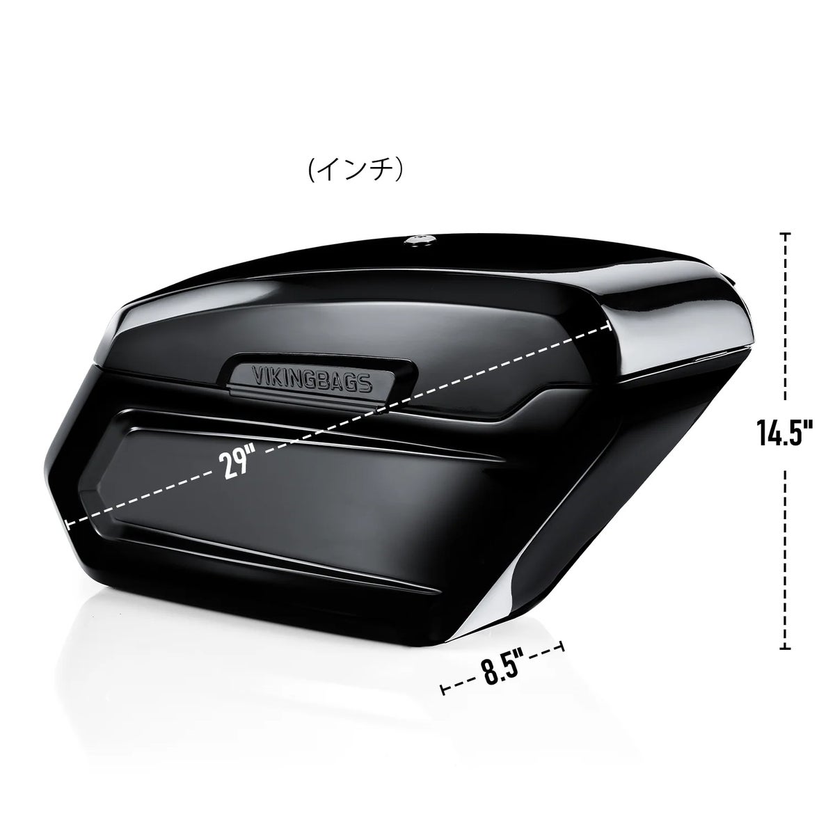 Titan XL 56L リジッドマウントチョップドサドルバッグ (グロスブラック)6