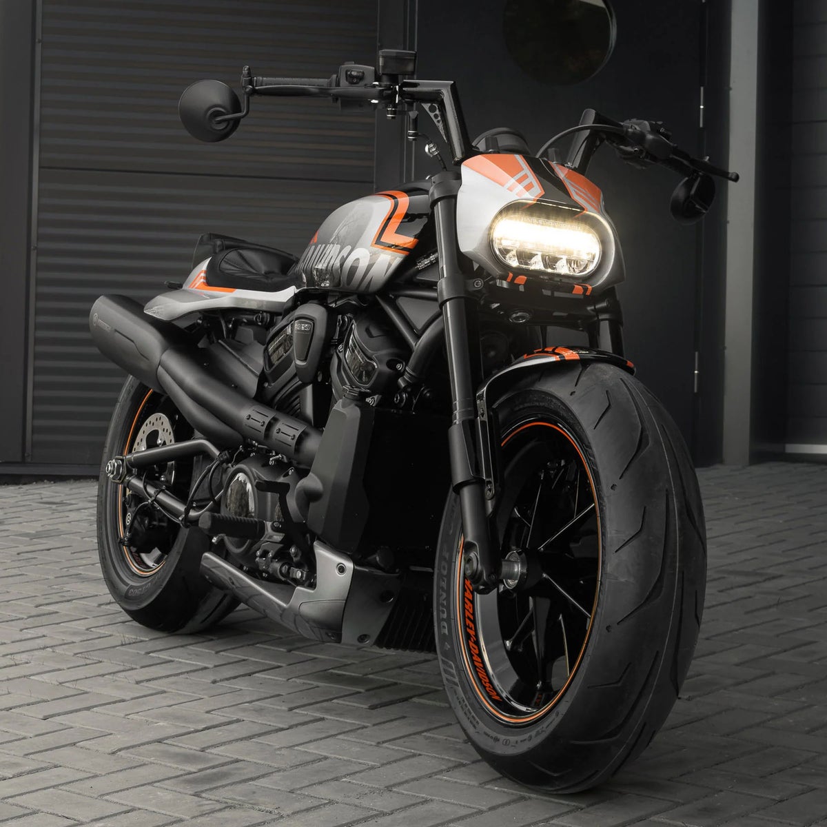 配線済み Sporty Ape 1.5インチ径 ミニエイプハンドルバー1