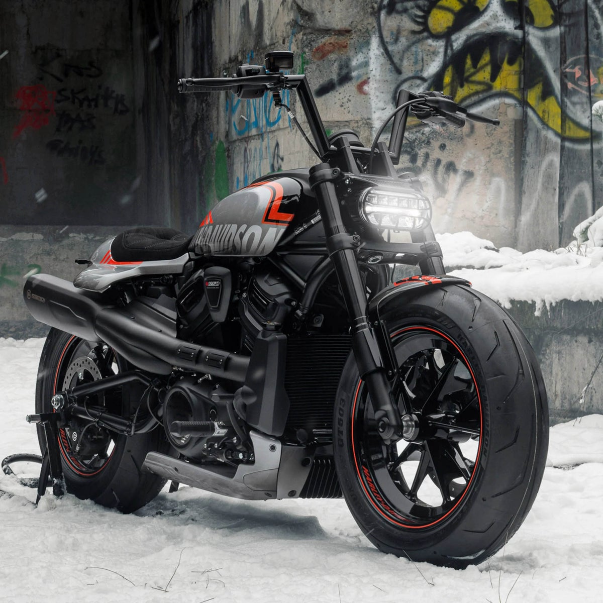 配線済み Mini Ape 1.25インチ径 エイプハンドルバー1