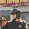 CHOPPERS オリジナル MORRIS ミニブラックバイザー付き ハーフヘルメット ブラックチンガード ブラック 2