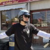 CHOPPERS オリジナル MORRIS ミニブラックバイザー付き ハーフヘルメット ブラックチンガード ダッジグレー 2