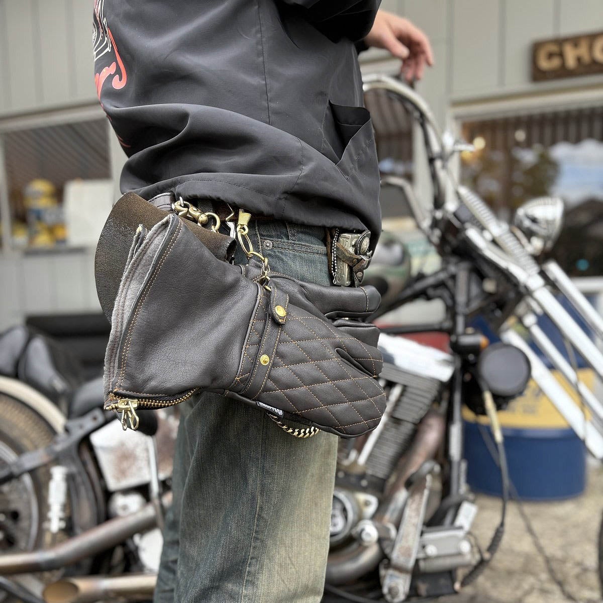 CHOPPERS STRONG ストロング ガントレットグローブ ブラック 5